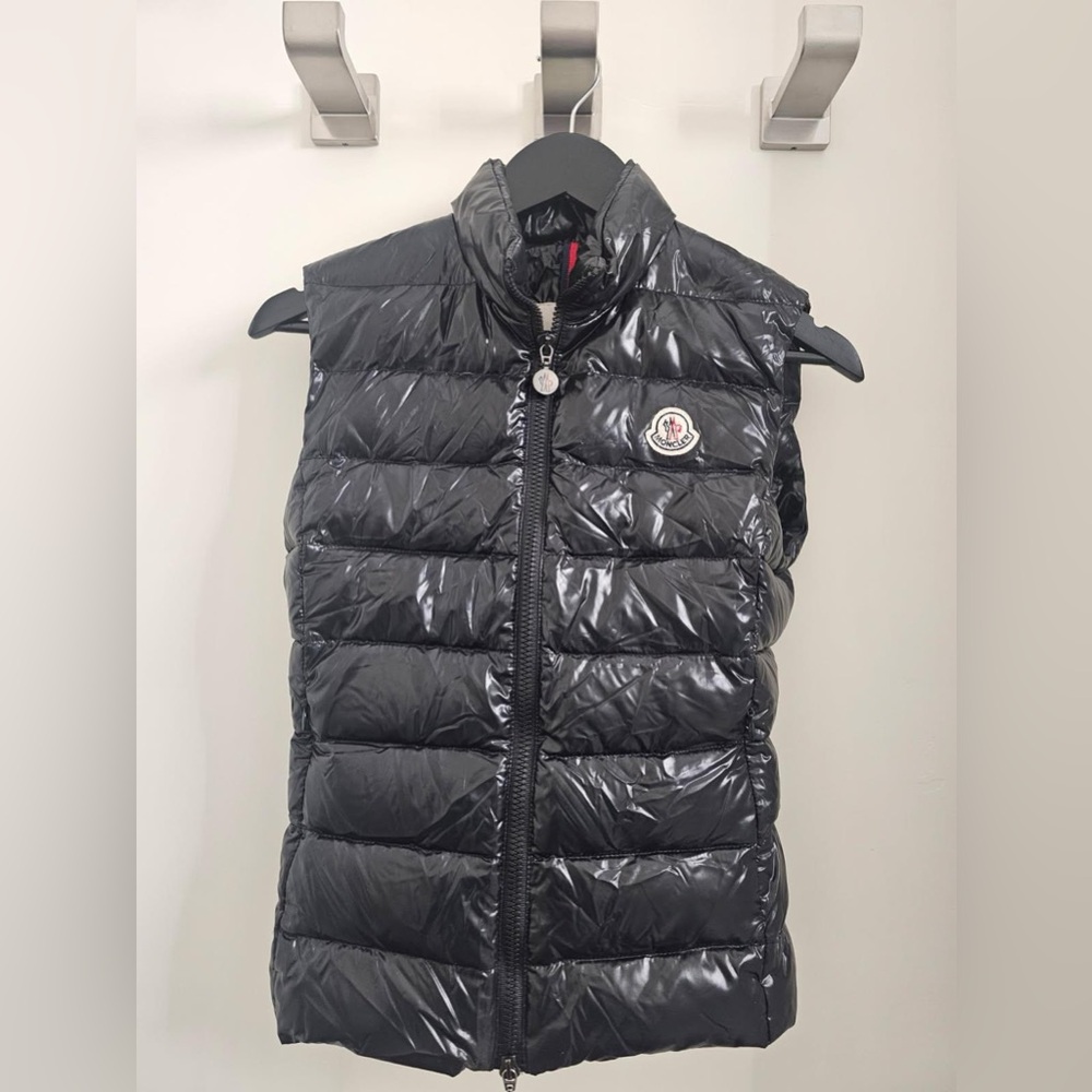 Moncler Ghany Quilted Gloss Shelled Down Vest